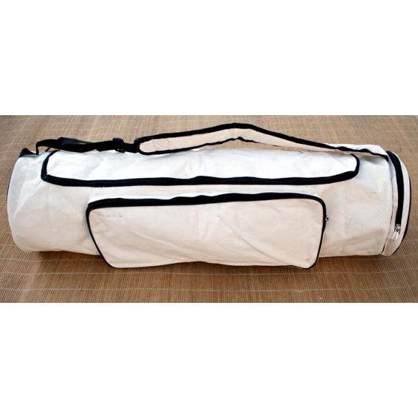 Yogabag til ullmatte, 70 cm canvas off white Yogabag Bag til ullmatte 70 cm burgunder Yogabag Yogaveske